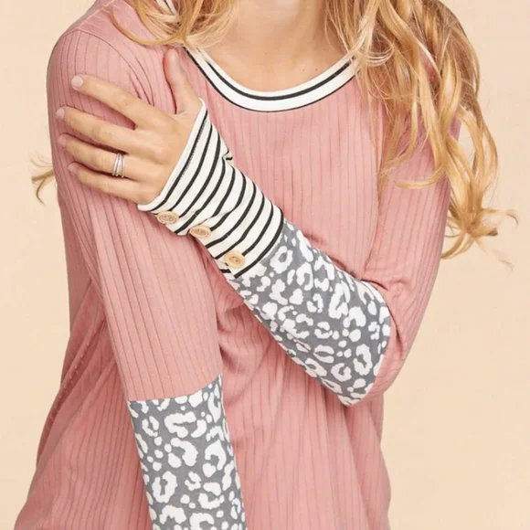 💜 New Print Sleeve Top - Picture 3 of 4